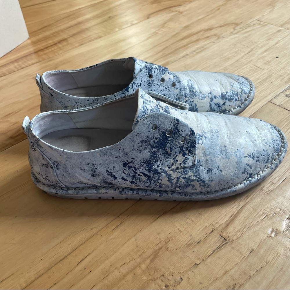 Marsell paint splattered leather shoes